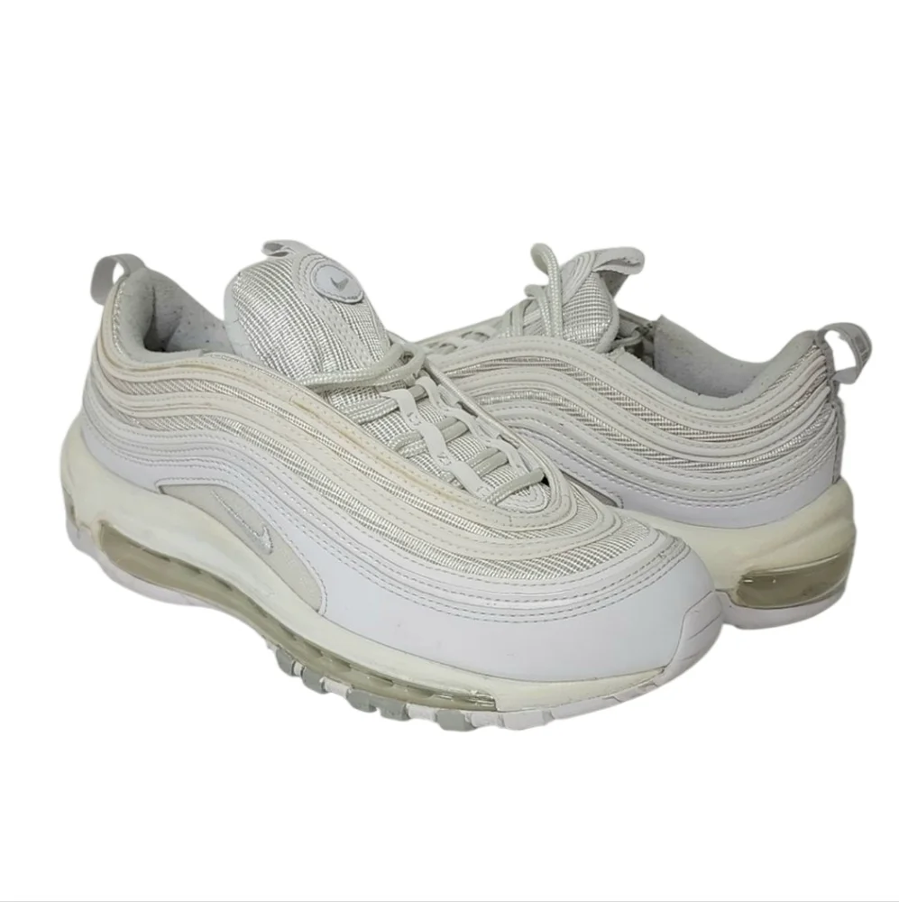 Nike Air Max 97 White Pure Platinum Silver Women’s Sz 8 Running Shoes 921733-100